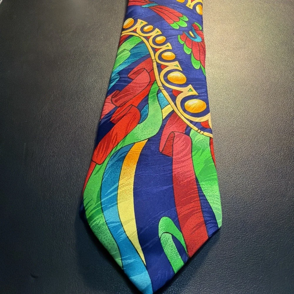 Rush Limbaugh 100% Silk Necktie Art Deco Bold Tie Ribbon Abstract Art